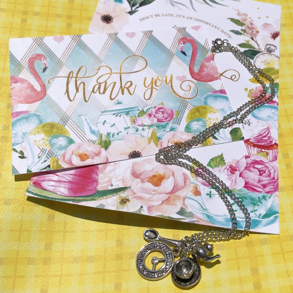 Alice in Wonderland Tea Party Silver Charm Necklace - Picture 10 of 16